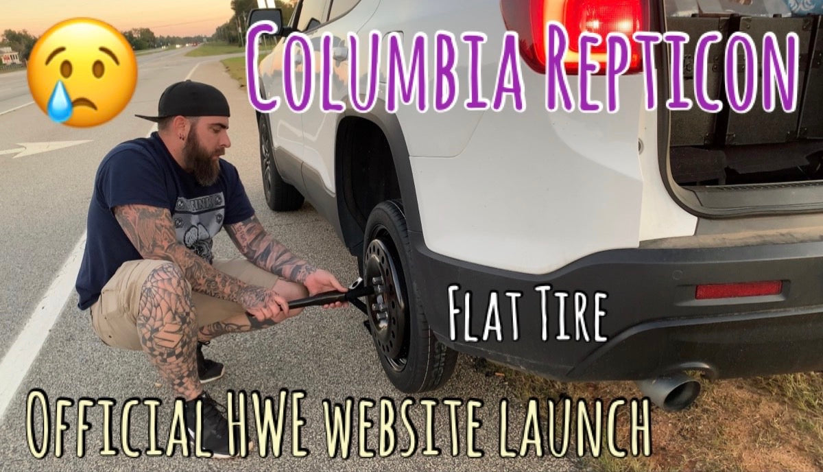 HWE website launch & we got a flat tire after Repticon Columbia